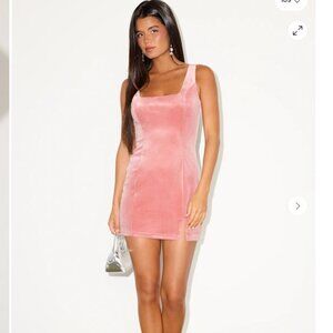 NWT Lulus Light Pink Velvet Sleeveless Mini Dress - Size S